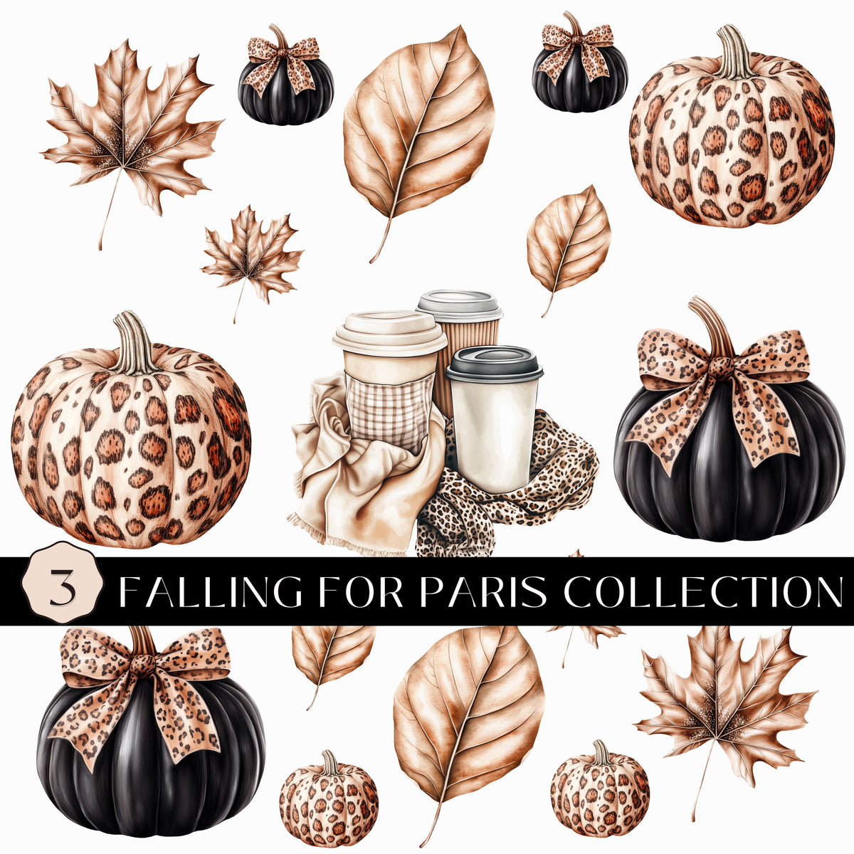 Falling For Paris Collection UV DTF Decal Sheets- 3 Designs