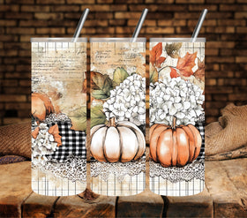 Farmhouse Pumpkin vinyl tumbler wraps 4 Designs