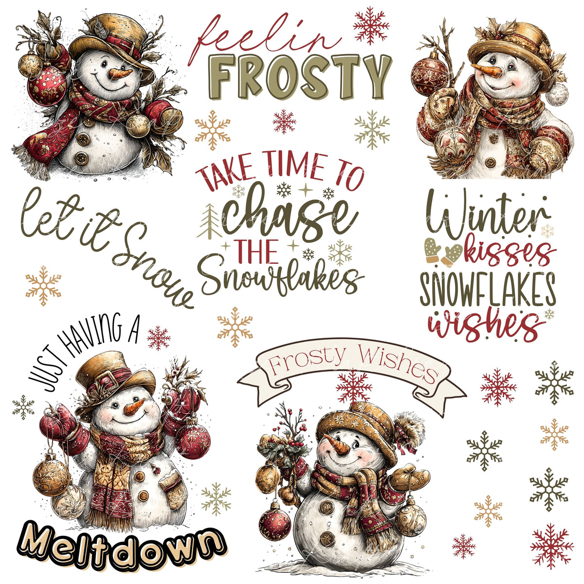 Feelin Frosty UV DTF Decal Sheet