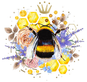 Floral Queen Bee JPEG Download