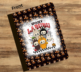 Spooky Labubu vinyl composition notebook wrap