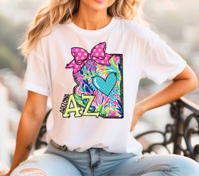 Arizona Doodle Map DTF Transfers