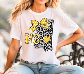 Mississippi Doodle Map DTF Transfers