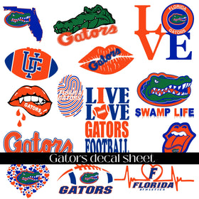 Gators UV DTF Decal Sheet
