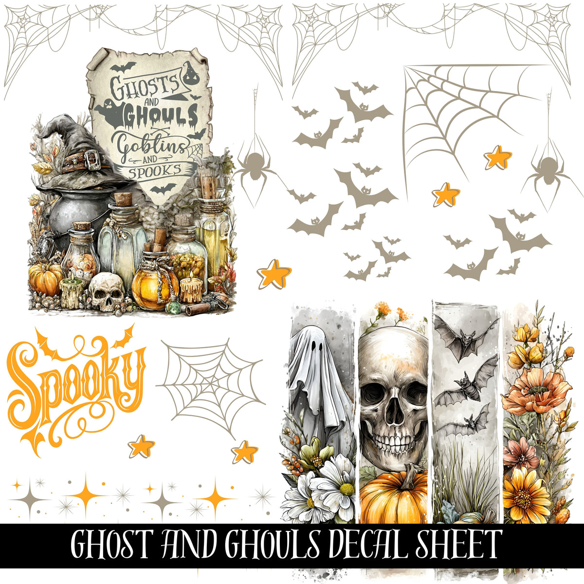 Ghost and Ghouls UV DTF Decal Sheets