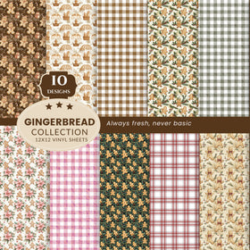 Gingerbread collection- 12x12 vinyl sheets-10 designs available