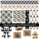 Gingerbread Christmas UV DTF Decal Sheets 4 design options