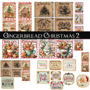Gingerbread Christmas UV DTF Decal Sheets 4 design options