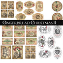Gingerbread Christmas UV DTF Decal Sheets 4 design options