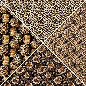 Golden Halloween Leopard Vsplit Precut Vinyl