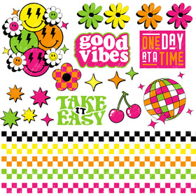 Good Vibes UV DTF Decal accent Sheet 10x10