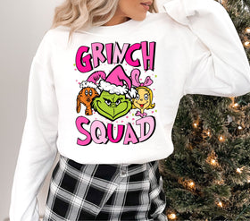 Grinch Squad pink DTF Transfers