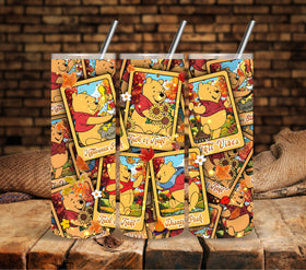 Fall Pooh Vinyl tumbler wraps