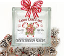 Candy Cane Lane Glass Block Decal 2 sizes available