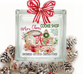 Cookie Shop Glass Block Decal 2 sizes available