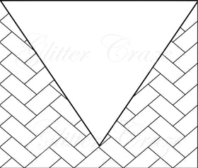 Herringbone V split 2 Template download png and svg