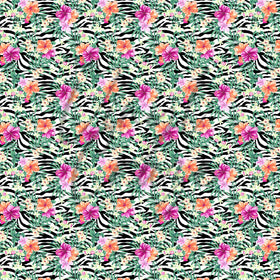 Hibiscus Zebra - Adhesive Vinyl