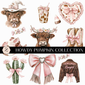 Howdy Pumpkin Collection UV DTF Decal Sheets- 5 Designs
