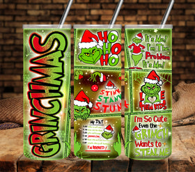 I'm the problem Grinch vinyl tumbler wraps