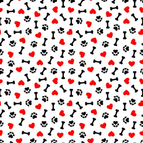 Dog Bones And Paw Prints - Adhesive Vinyl