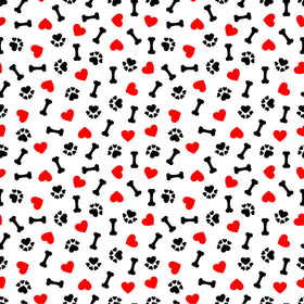 Dog Bones And Paw - Adhesive Vinyl