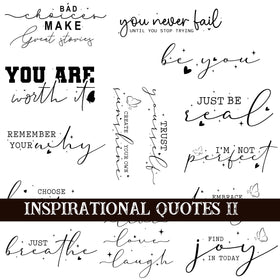 Inspirational Quotes 11 UV DTF Decal Sheets