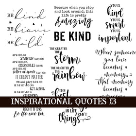 Inspirational Quotes 13 UV DTF Decal Sheets