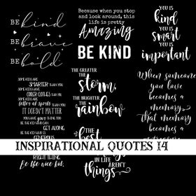 Inspirational Quotes 14 UV DTF Decal Sheets