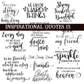 Inspirational Quotes 15 UV DTF Decal Sheets
