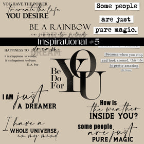 Inspirational Quotes #5 UV DTF Decal Sheet