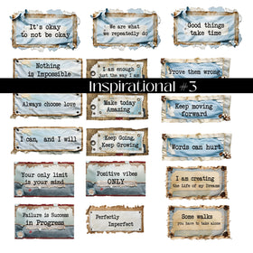 Inspirational Quotes #3 UV DTF Decal Sheet