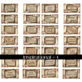 Inspirational Quotes #4 UV DTF Decal Sheet
