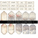 Vintage Floral Inspiration UV DTF Decal Sheets 3 Designs