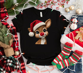 Rudolph Faux Yarn DTF Transfers