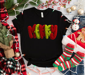Merry Faux Yarn DTF Transfers