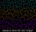 Crackled Neon UV DTF tumbler wraps