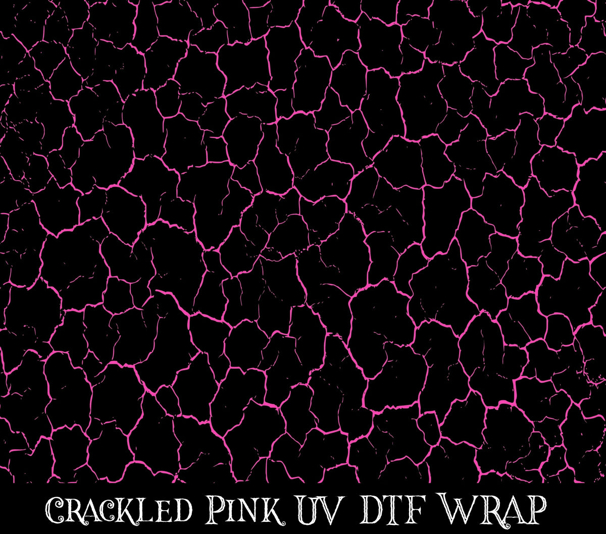 Crackled Pink UV DTF tumbler wraps