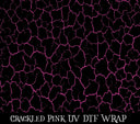Crackled Pink UV DTF tumbler wraps