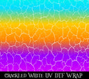 Crackled white UV DTF tumbler wraps