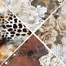Leopard lace and floral Vsplit Precut Vinyl
