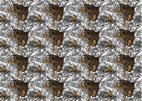 Leopard And Peonies - Adhesive Vinyl