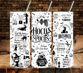 Hocus Pocus Black UV DTF tumbler wraps