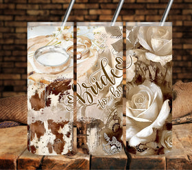 Western Bride to be vinyl tumbler wraps