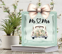 Mr. & Mrs.  Glass Block Decal