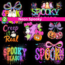 Neon Spooky Collection UV DTF Decal Sheets- 5 Designs