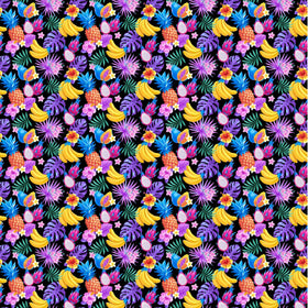 Neon Tropical On Black - Adhesive Vinyl