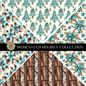 Homestead Holidays precut Vsplit 12x12 vinyl sheet 2 Designs