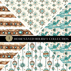 Homestead Holidays precut Vsplit 12x12 vinyl sheet 2 Designs