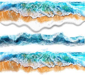 Ocean borders UV DTF tumbler decals