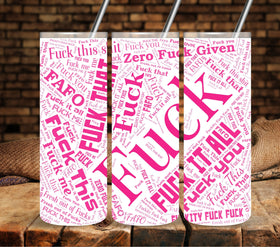 Had a bad day Hot Pink UV DTF tumbler wraps